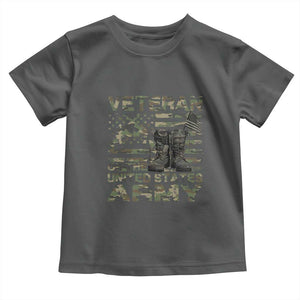 American Veteran Toddler T Shirt Of The US Army Camouflage Flag TS02 Dark Heather Print Your Wear