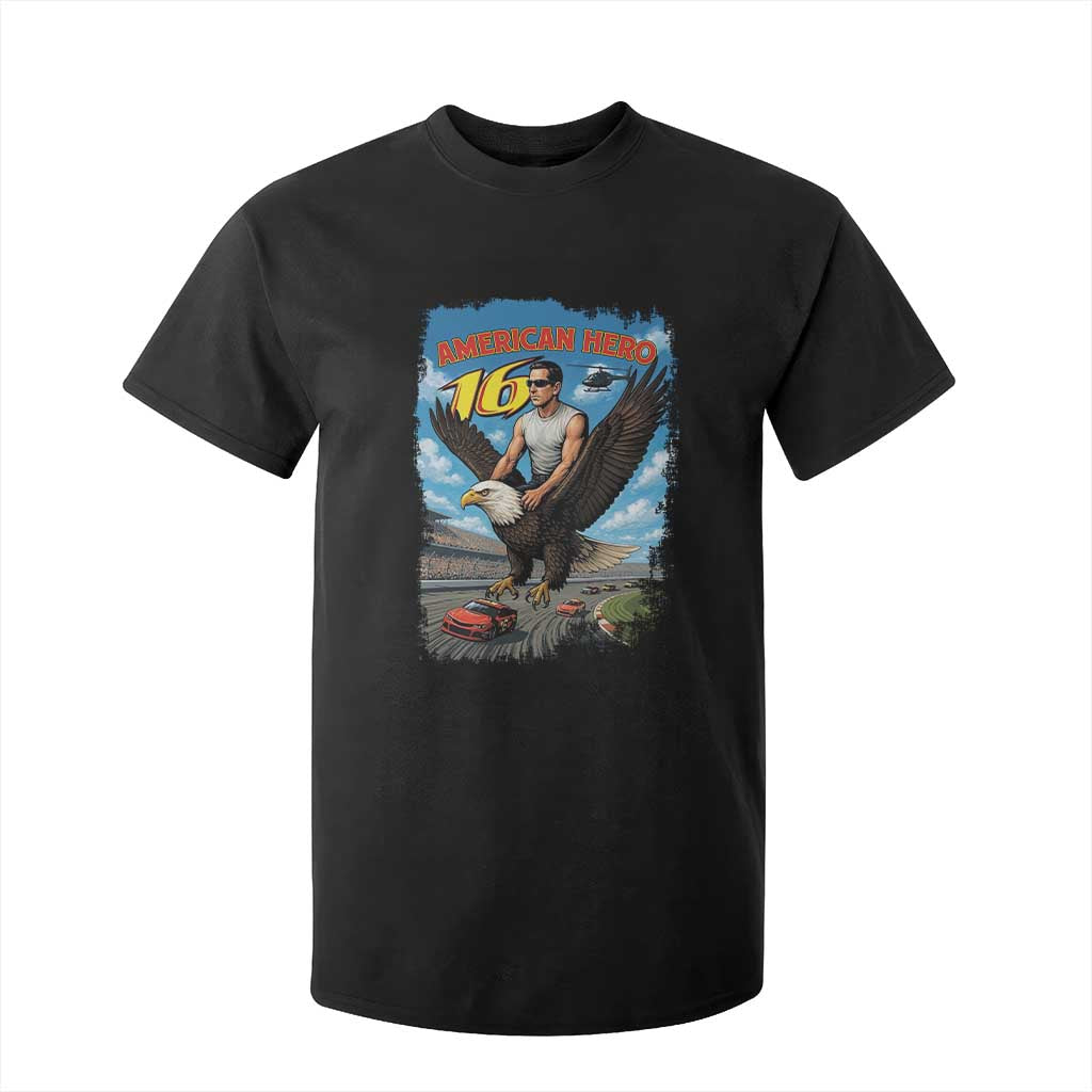 Patriotic Americanana Speed Legend 16 Tribute T Shirt For Kid American Hero Bald Eagle Speedway Memorial TS02 Black Print Your Wear