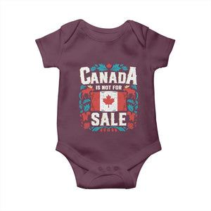 Canada Is Not For Sale Baby Onesie TS02 Maroon Print Your Wear