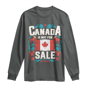 Canada Is Not For Sale Long Sleeve Shirt TS02 Dark Heather Print Your Wear