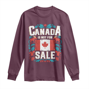 Canada Is Not For Sale Long Sleeve Shirt TS02 Maroon Print Your Wear