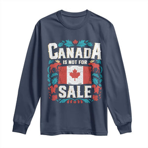 Canada Is Not For Sale Long Sleeve Shirt TS02 Navy Print Your Wear