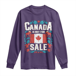 Canada Is Not For Sale Long Sleeve Shirt TS02 Purple Print Your Wear