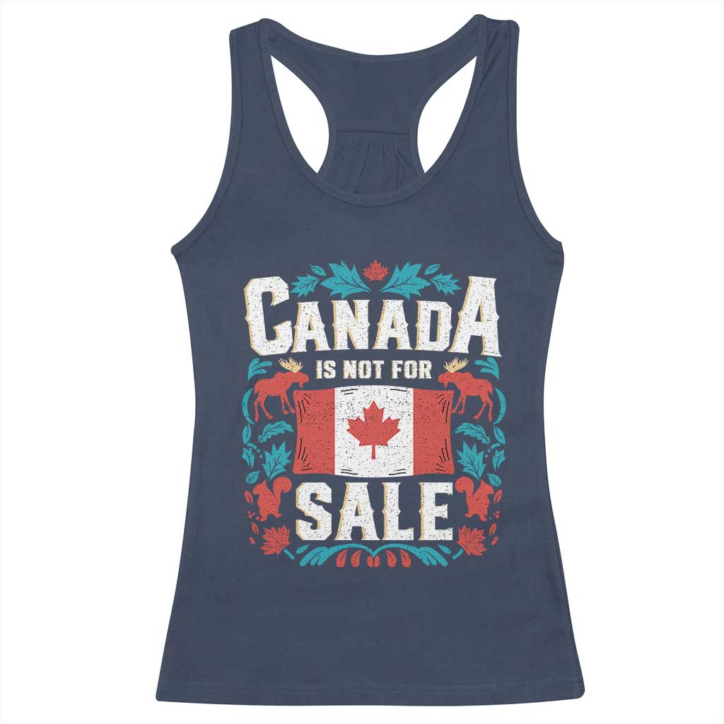 Canada Is Not For Sale Racerback Tank Top TS02 Navy Print Your Wear