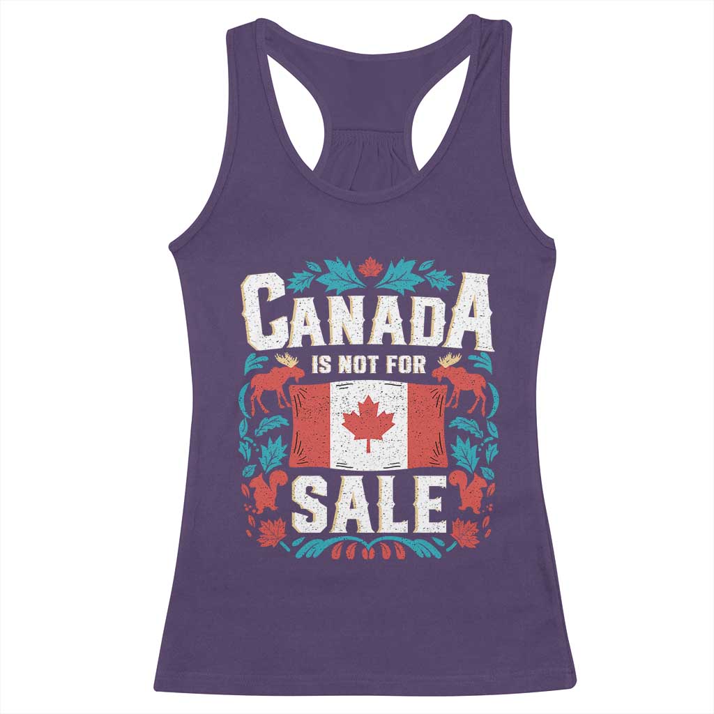 Canada Is Not For Sale Racerback Tank Top TS02 Purple Print Your Wear