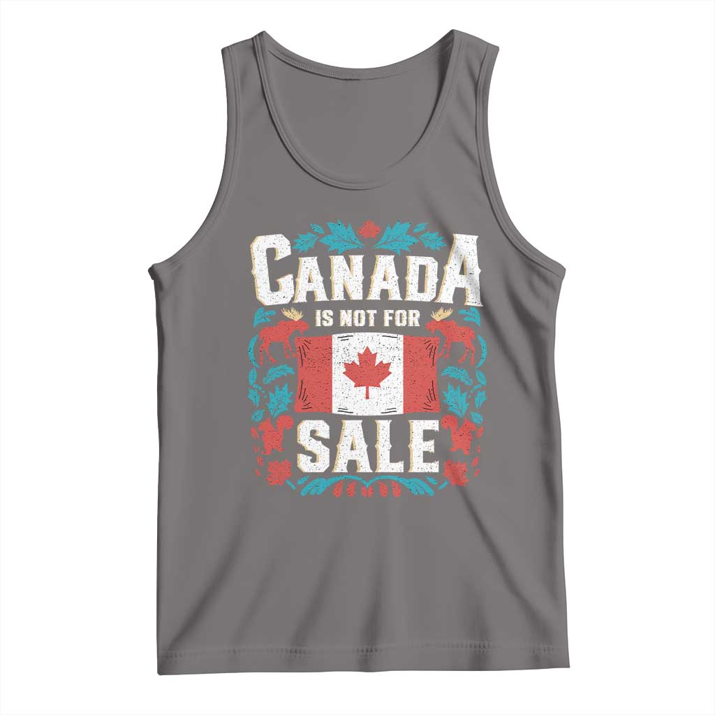 Canada Is Not For Sale Tank Top TS02 Deep Heather Print Your Wear