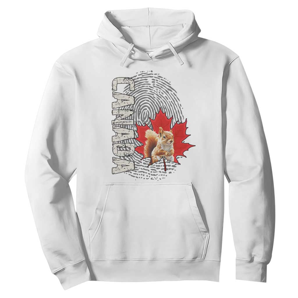 Canada Pride Hoodie Maple Leaf Squirrel Canadian Roots TS02 White Print Your Wear