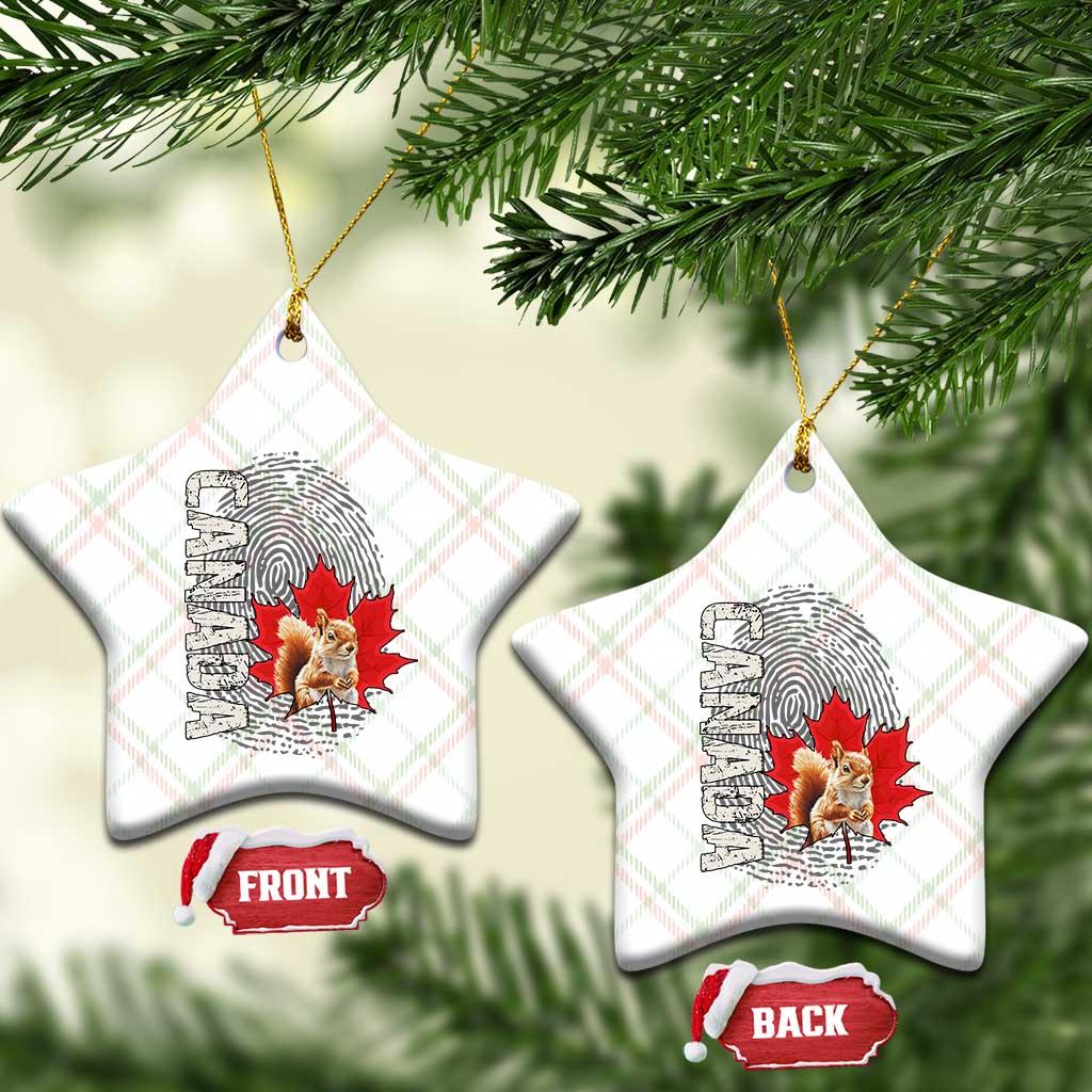 Canada Pride Ceramic Ornament Maple Leaf Squirrel Canadian Roots TS02 Print Your Wear