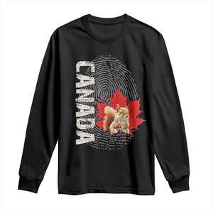 Canada Pride Long Sleeve Shirt Maple Leaf Squirrel Canadian Roots TS02 Black Print Your Wear