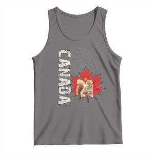 Canada Pride Tank Top Maple Leaf Squirrel Canadian Roots TS02 Deep Heather Print Your Wear