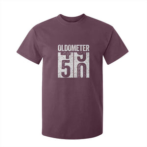 Oldometer 50 Birthday T Shirt For Kid Funny Vintage Aged to Perfection TS02 Maroon Print Your Wear