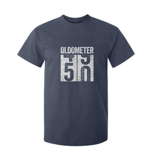 Oldometer 50 Birthday T Shirt For Kid Funny Vintage Aged to Perfection TS02 Navy Print Your Wear