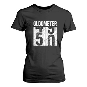 Oldometer 50 Birthday T Shirt For Women Funny Vintage Aged to Perfection TS02 Black Print Your Wear