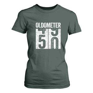 Oldometer 50 Birthday T Shirt For Women Funny Vintage Aged to Perfection TS02 Dark Forest Green Print Your Wear