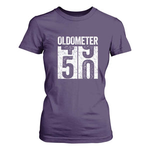 Oldometer 50 Birthday T Shirt For Women Funny Vintage Aged to Perfection TS02 Purple Print Your Wear