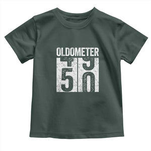 Oldometer 50 Birthday Toddler T Shirt Funny Vintage Aged to Perfection TS02 Dark Forest Green Print Your Wear