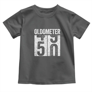 Oldometer 50 Birthday Toddler T Shirt Funny Vintage Aged to Perfection TS02 Dark Heather Print Your Wear