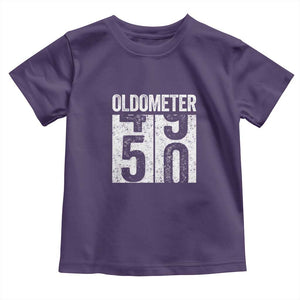 Oldometer 50 Birthday Toddler T Shirt Funny Vintage Aged to Perfection TS02 Purple Print Your Wear