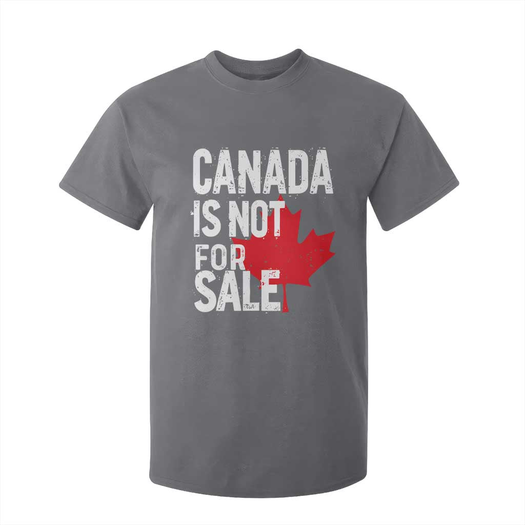 Canada Is Not For Sale T Shirt For Kid Distressed Vintage Canadian Maple Leaf TS02 Charcoal Print Your Wear