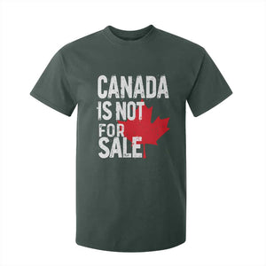 Canada Is Not For Sale T Shirt For Kid Distressed Vintage Canadian Maple Leaf TS02 Dark Forest Green Print Your Wear