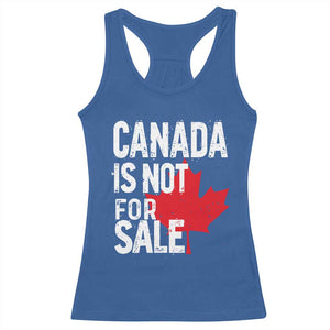 Canada Is Not For Sale Racerback Tank Top Distressed Vintage Canadian Maple Leaf TS02 Royal Blue Print Your Wear