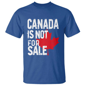 Canada Is Not For Sale T Shirt Distressed Vintage Canadian Maple Leaf TS02 Royal Blue Print Your Wear