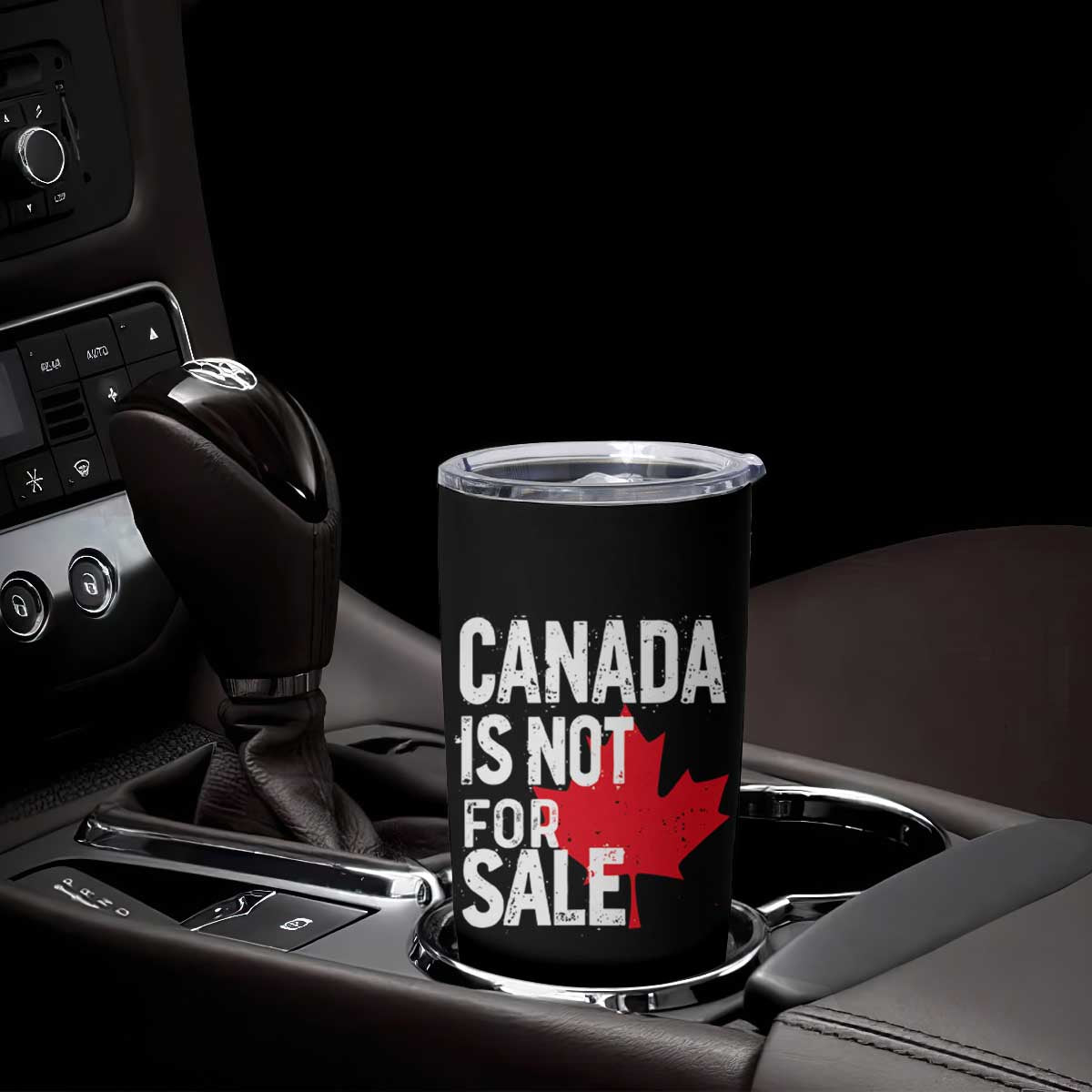 Canada Is Not For Sale Tumbler Cup Distressed Vintage Canadian Maple Leaf TS02 Print Your Wear