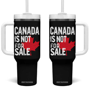 Canada Is Not For Sale Tumbler With Handle Distressed Vintage Canadian Maple Leaf TS02 One Size: 40 oz Black Print Your Wear