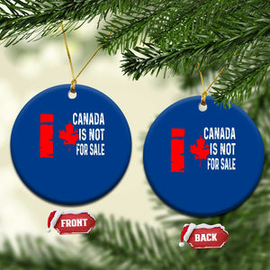 Canada Is Not For Sale Ceramic Ornament Maple Leaf Candadian Flag Distressed TS02 1pc Blue Print Your Wear