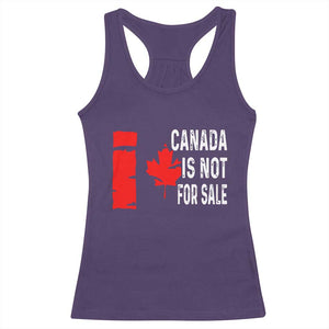 Canada Is Not For Sale Racerback Tank Top Maple Leaf Candadian Flag Distressed TS02 Purple Print Your Wear