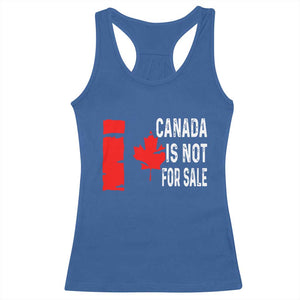 Canada Is Not For Sale Racerback Tank Top Maple Leaf Candadian Flag Distressed TS02 Royal Blue Print Your Wear