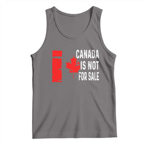 Canada Is Not For Sale Tank Top Maple Leaf Candadian Flag Distressed TS02 Deep Heather Print Your Wear