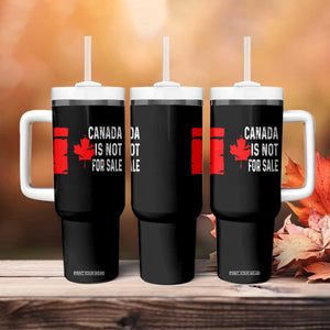 Canada Is Not For Sale Tumbler With Handle Maple Leaf Candadian Flag Distressed TS02 Print Your Wear