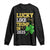 Lucky Like Trump in 2025 Long Sleeve Shirt Funny St Patrick's Day Shamrock TS02 Black Print Your Wear