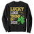 Lucky Like Trump in 2025 Sweatshirt Funny St Patrick's Day Shamrock TS02 Black Print Your Wear