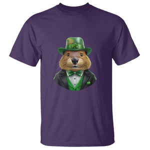 Funny Groundhog Leprechaun T Shirt Woodchuck Happy St Patrick's Day TS02 Purple Print Your Wear