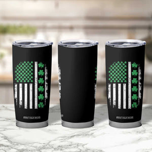 American Shamrock Flag Tumbler Cup Lucky St Patricks Day TS02 Print Your Wear