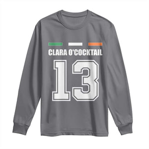 Funny Clara O'cocktail 13 Long Sleeve Shirt Irish Name Ireland Party St. Patricks Day Drinking Pub TS02 Charcoal Print Your Wear