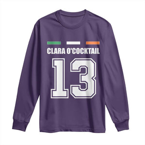 Funny Clara O'cocktail 13 Long Sleeve Shirt Irish Name Ireland Party St. Patricks Day Drinking Pub TS02 Purple Print Your Wear