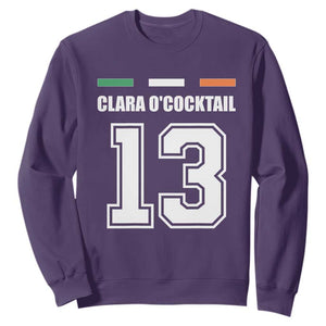 Funny Clara O'cocktail 13 Sweatshirt Irish Name Ireland Party St. Patricks Day Drinking Pub TS02 Purple Print Your Wear