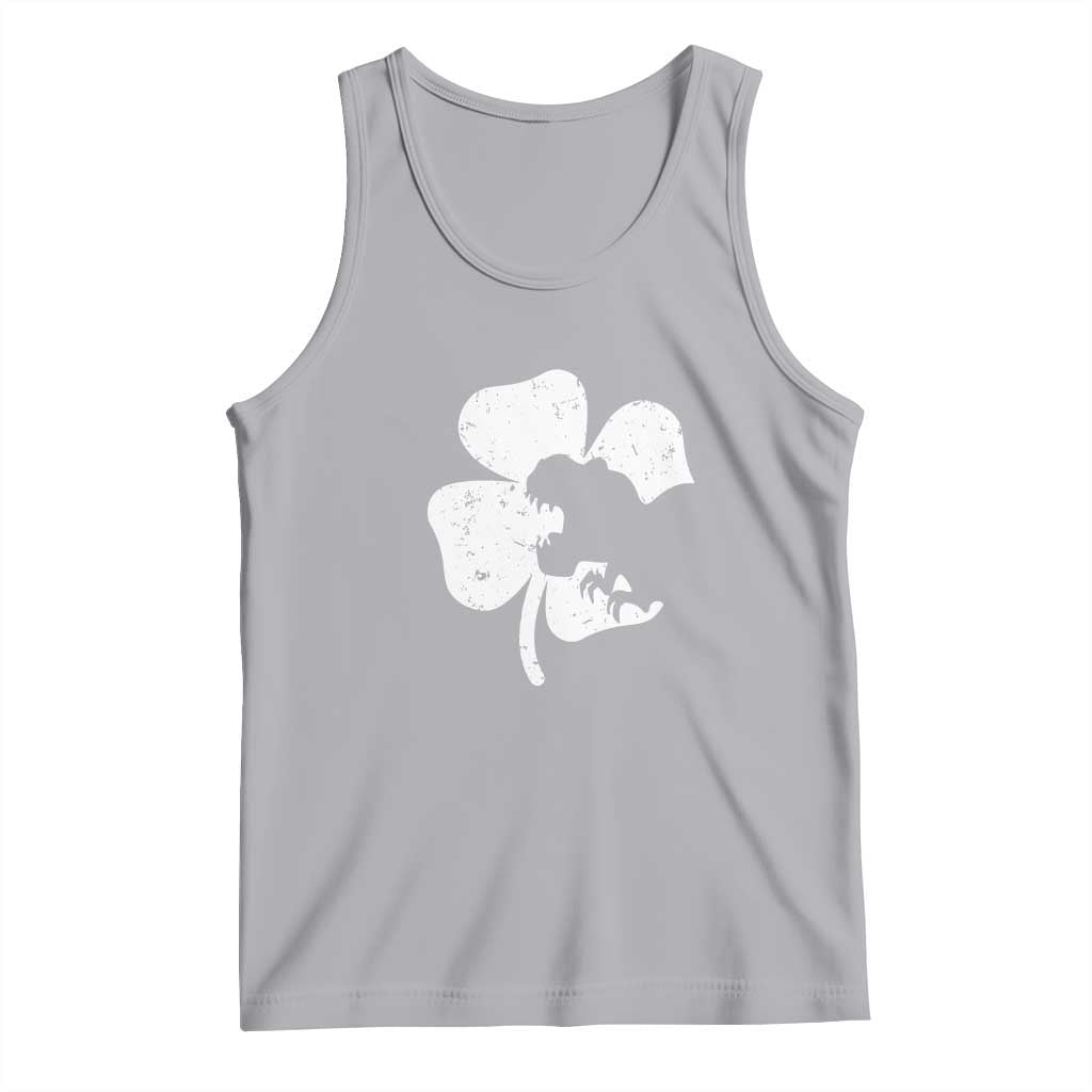 St Patricks Day Dinosaur Rex Tank Top Dino in Lucky Shamrock TS02 Athletic Heather Print Your Wear