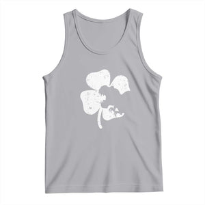 St Patricks Day Dinosaur Rex Tank Top Dino in Lucky Shamrock TS02 Athletic Heather Print Your Wear