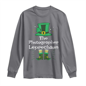 The Photographer Leprechaun Matching Group Long Sleeve Shirt Festive St Patricks Day Squad Photographers TS02 Charcoal Print Your Wear