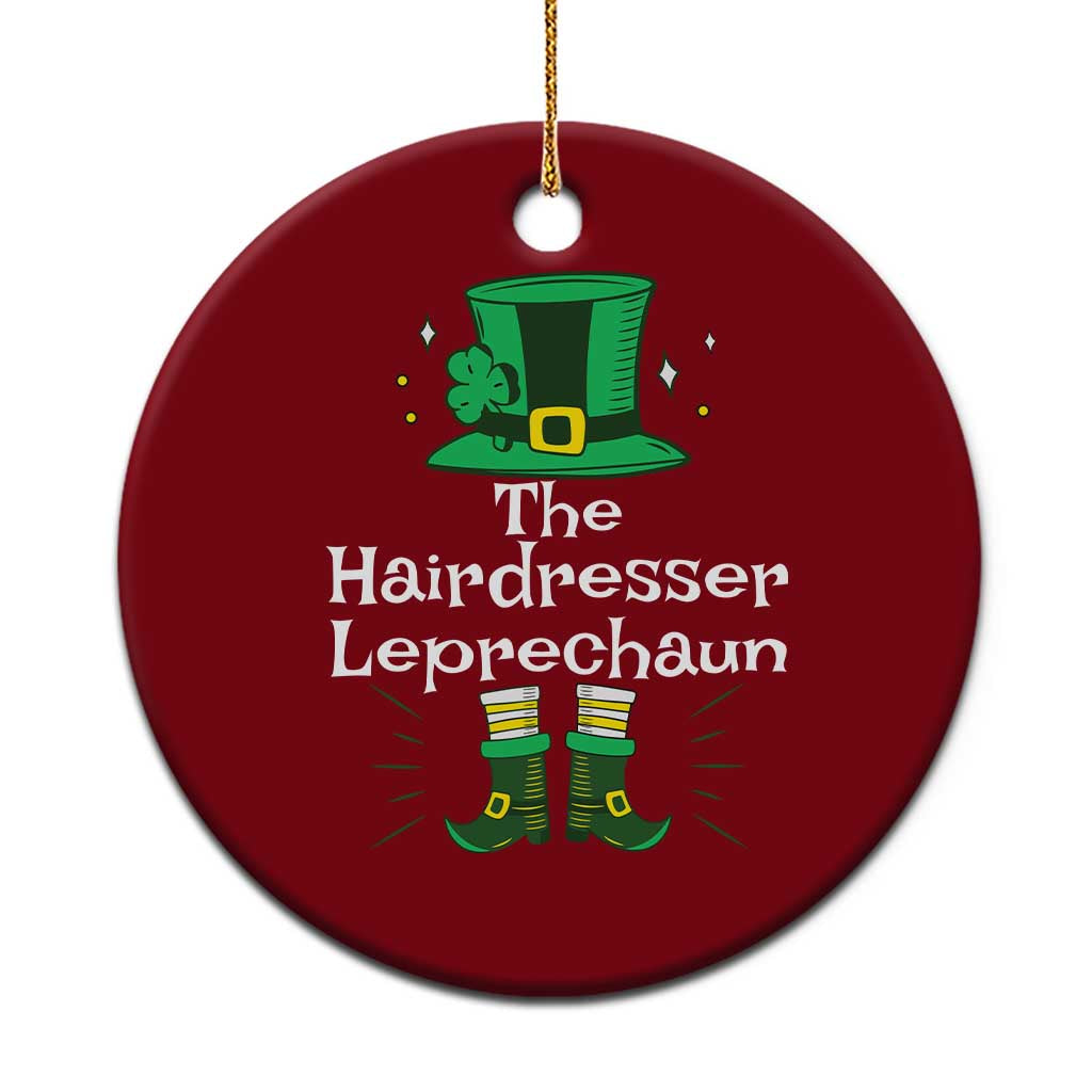 The Hairdresser Leprechaun Matching Group Ceramic Ornament Festive St Patricks Day Squad Hairdressers TS02 1pc Red Print Your Wear