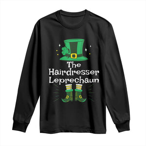 The Hairdresser Leprechaun Matching Group Long Sleeve Shirt Festive St Patricks Day Squad Hairdressers TS02 Black Print Your Wear