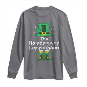 The Hairdresser Leprechaun Matching Group Long Sleeve Shirt Festive St Patricks Day Squad Hairdressers TS02 Charcoal Print Your Wear