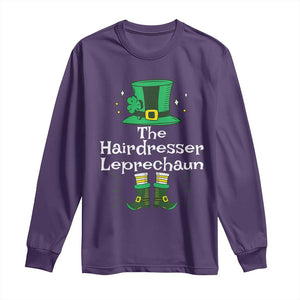 The Hairdresser Leprechaun Matching Group Long Sleeve Shirt Festive St Patricks Day Squad Hairdressers TS02 Purple Print Your Wear