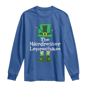 The Hairdresser Leprechaun Matching Group Long Sleeve Shirt Festive St Patricks Day Squad Hairdressers TS02 Royal Blue Print Your Wear