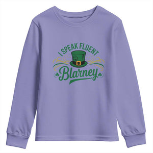 I Speak The Blarney Youth Sweatshirt Funny Irish St. Patricks Day TS02 Violet Print Your Wear