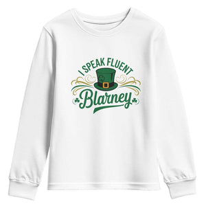 I Speak The Blarney Youth Sweatshirt Funny Irish St. Patricks Day TS02 White Print Your Wear